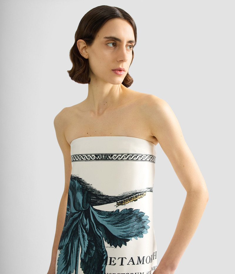 FLORAL PRINT DUCHESS SLEEVELESS MIDI DRESS 5