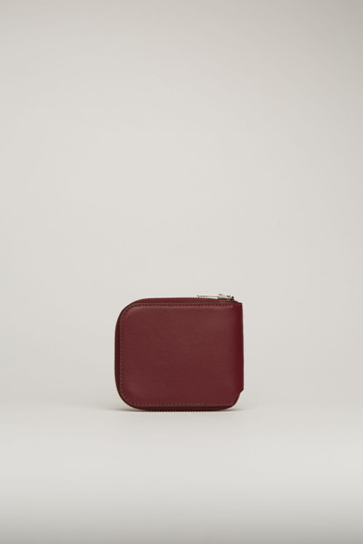 Acne Studios Compact bifold wallet burgundy outlook