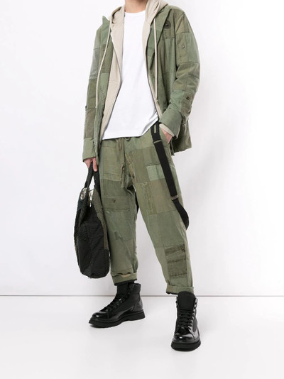 Greg Lauren patchwork single breasted blazer outlook