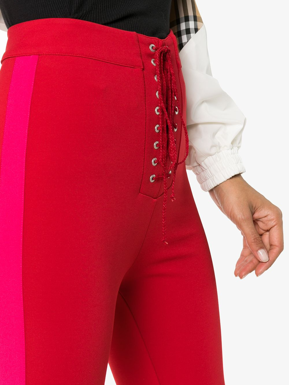 lace up skinny trousers - 5