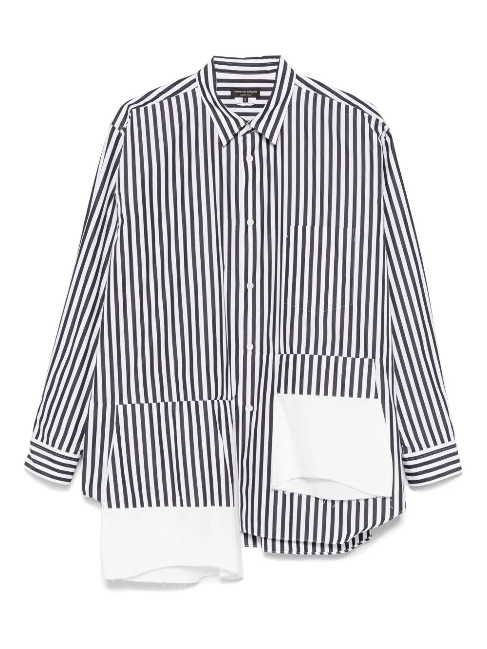 asymmetric striped shirt - 1