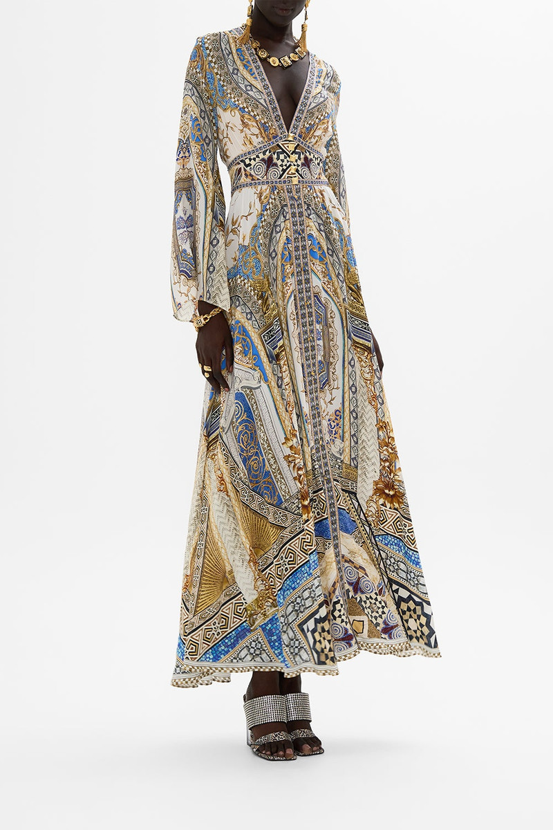 CAMILLA KIMONO SLEEVE DRESS WITH SHIRRING DETAIL outlook