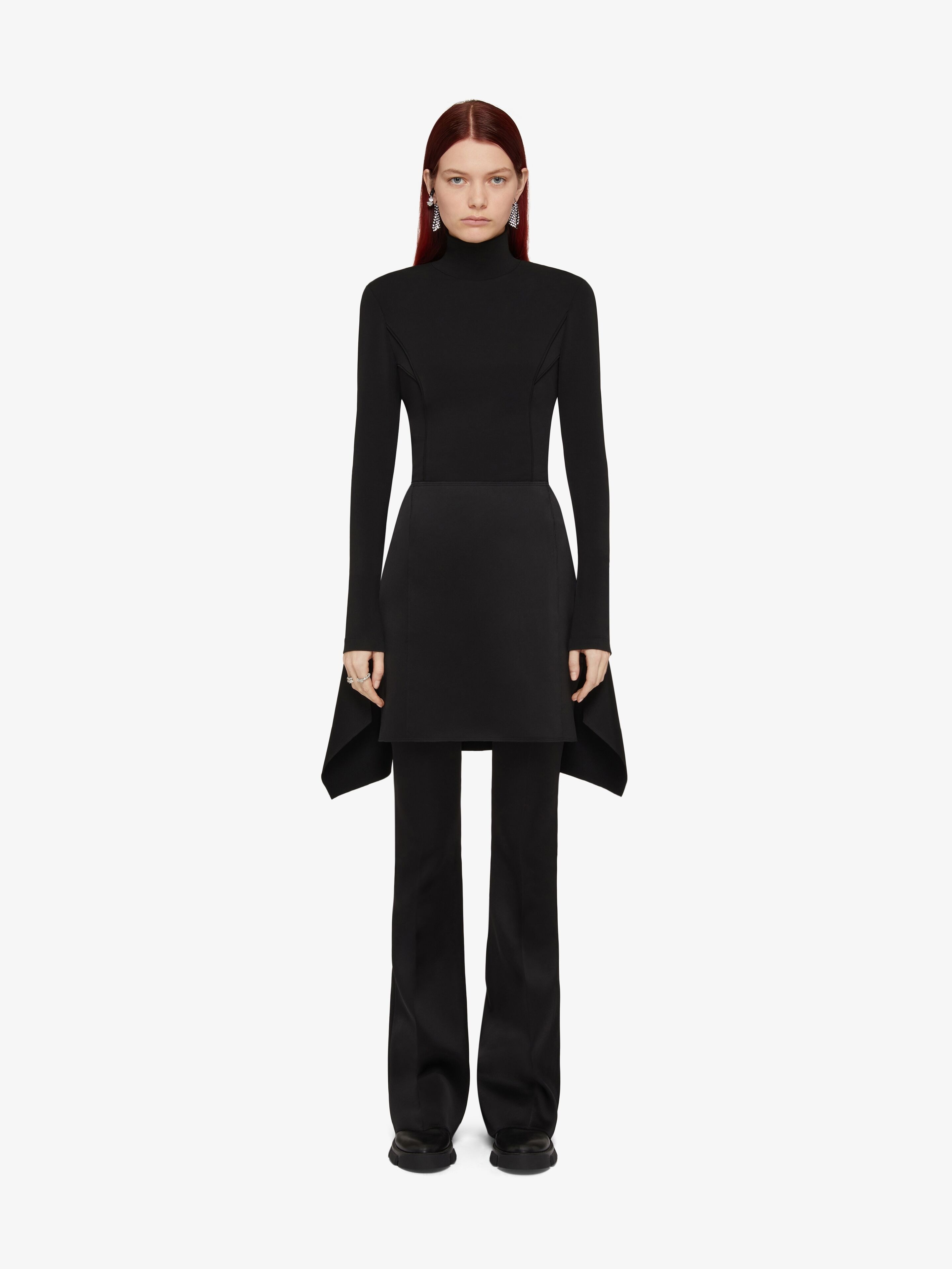 PEPLUM SKIRT IN TECHNICAL FIBRE - 2