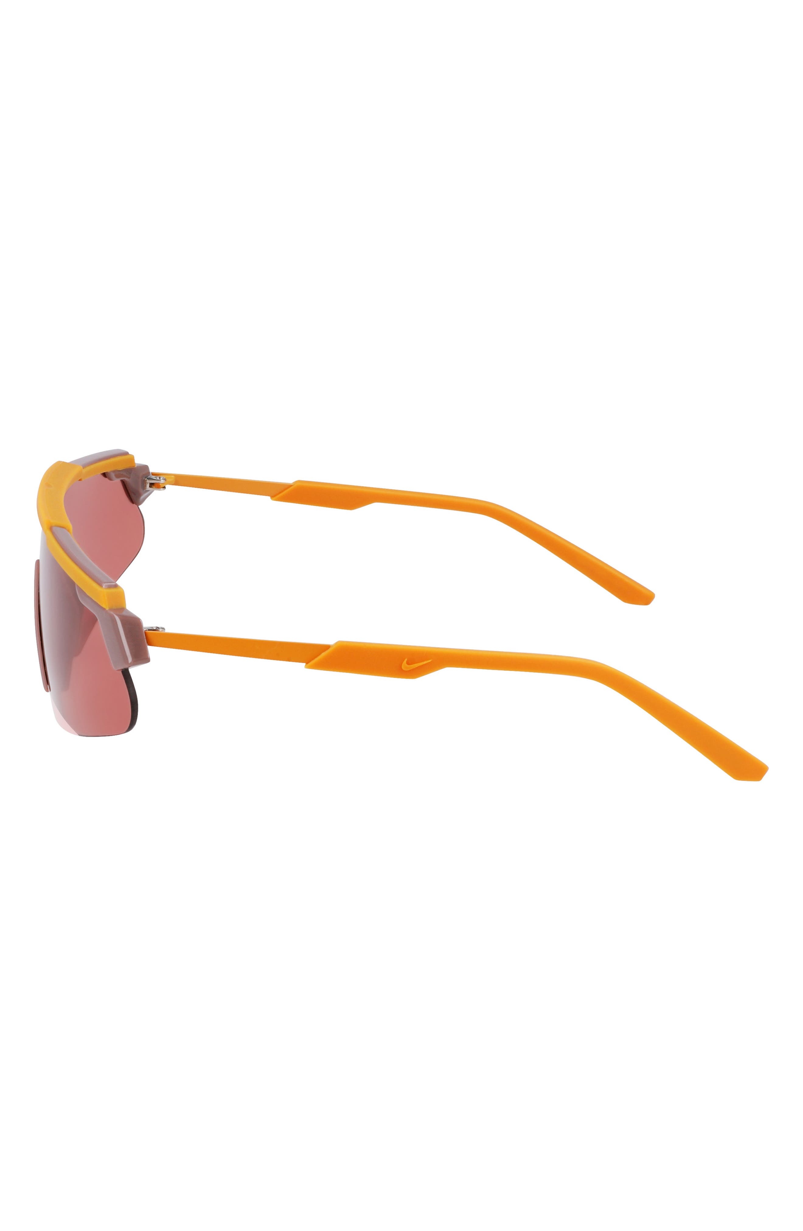 Nike Marquee 66mm Oversize Shield Sunglasses in Monarch/Vermillion at Nordstrom - 4