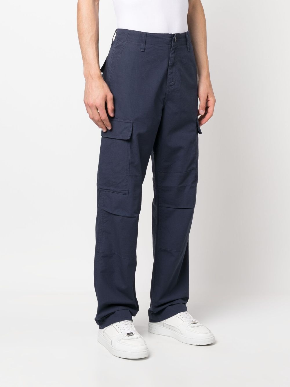 cargo-pockets straight-leg trousers - 3