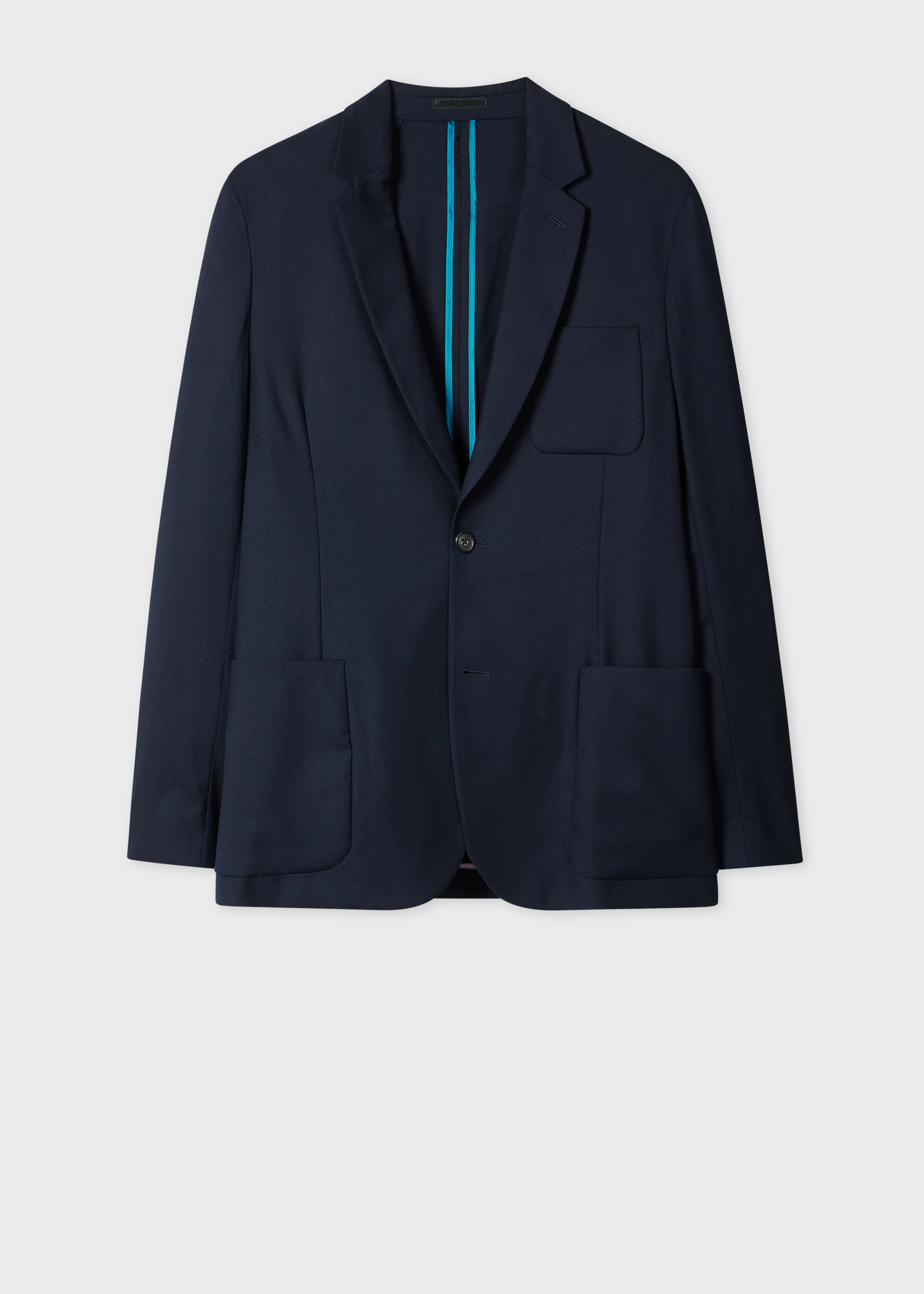 A Suit To Travel In - Navy Wool Unlined Blazer - 1