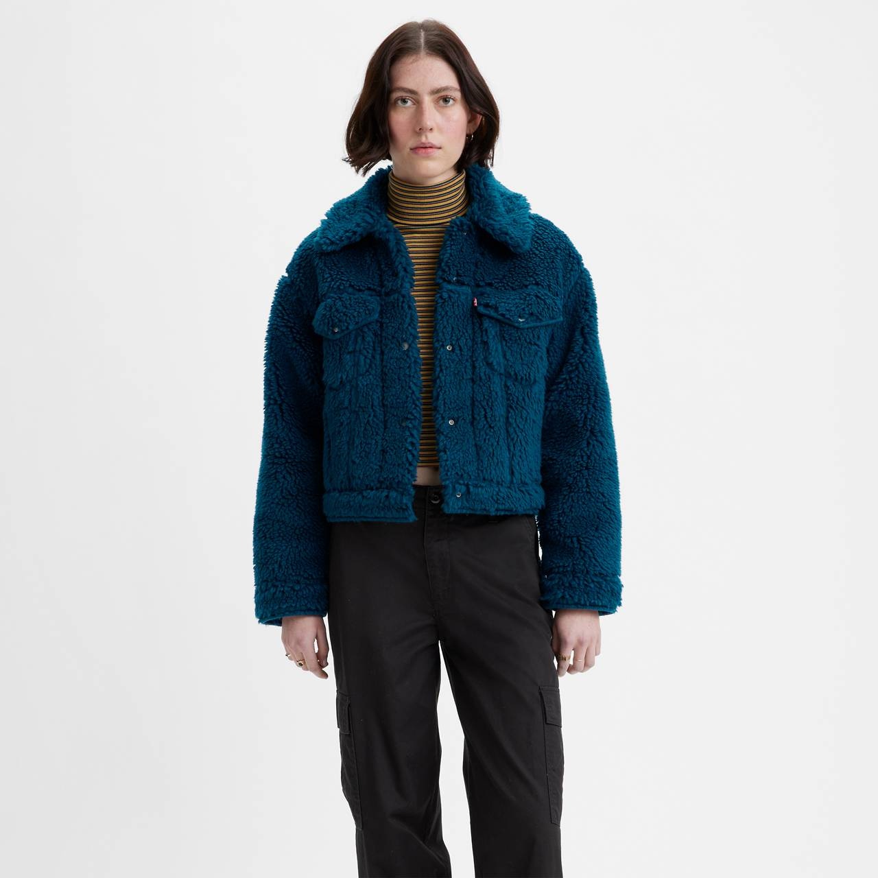 BABY BUBBLE SHERPA TRUCKER JACKET - 1