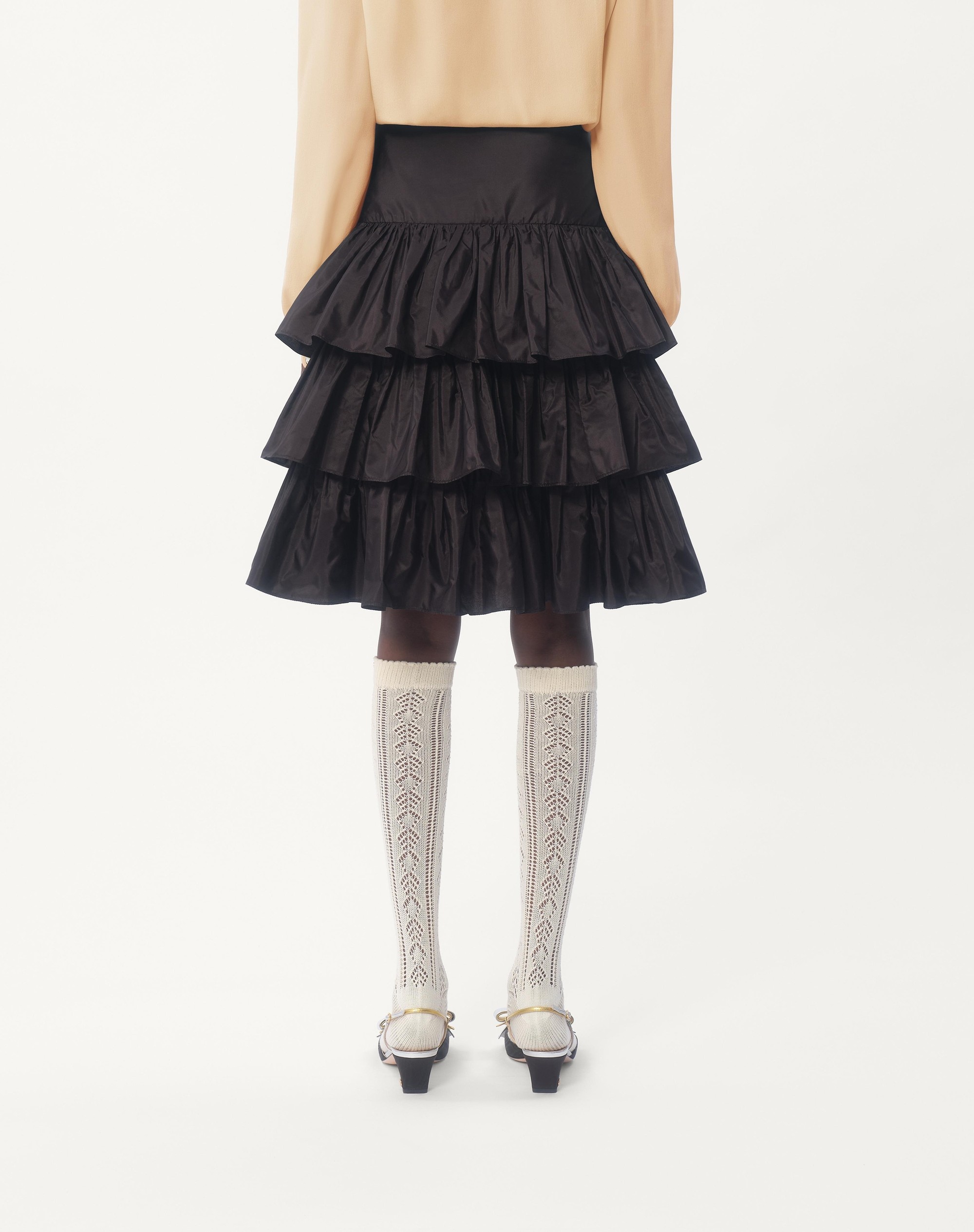 RUFFLED TAFFETA SKIRT - 7