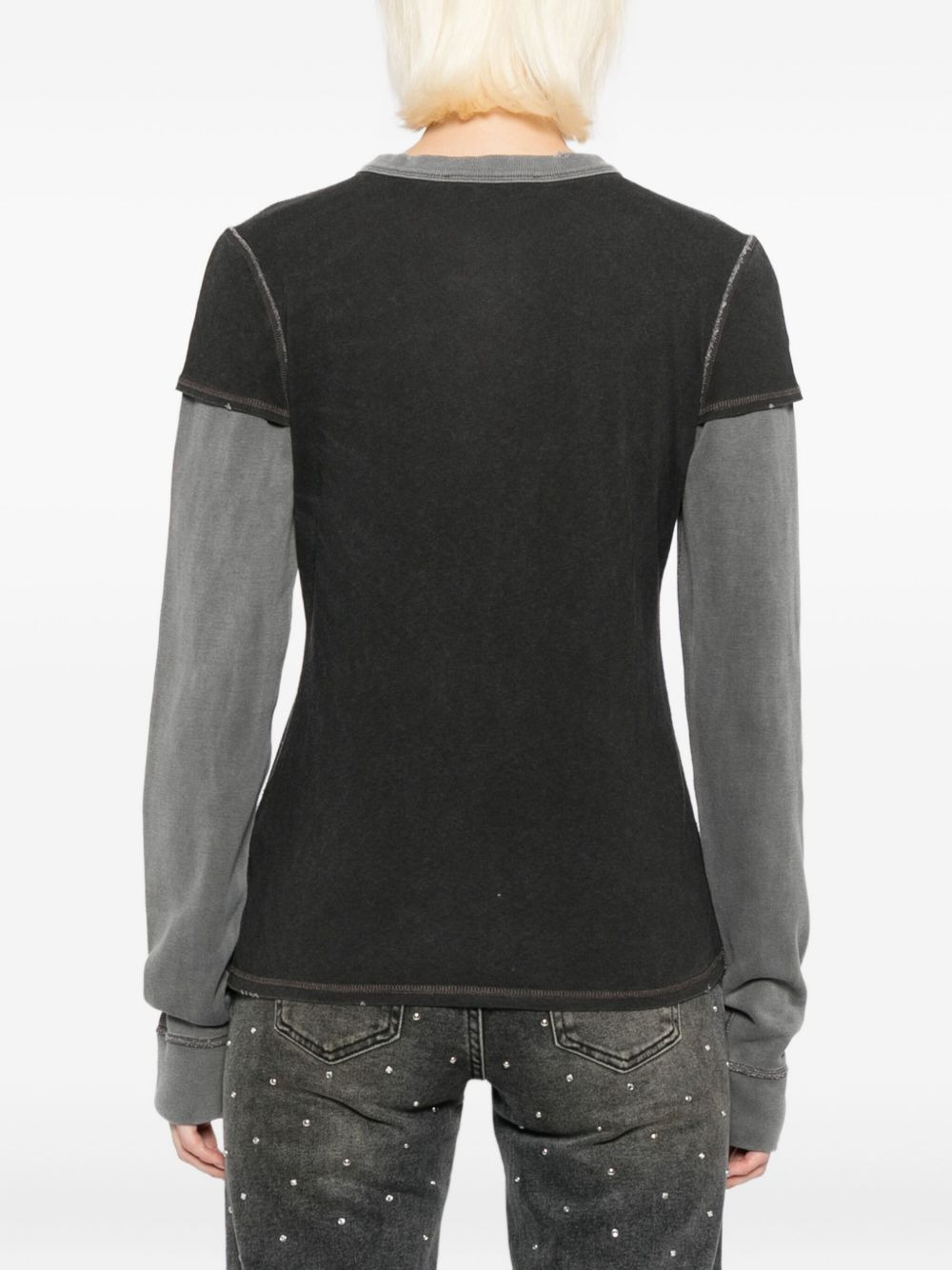 layered long-sleeved sweatshirt - 4