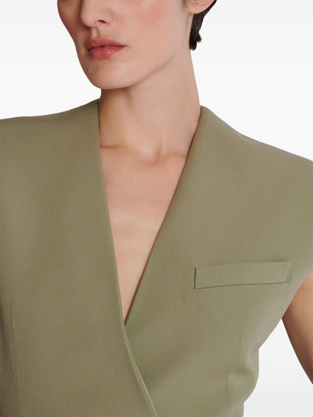 buttoned grain-de-poudre waistcoat - 7