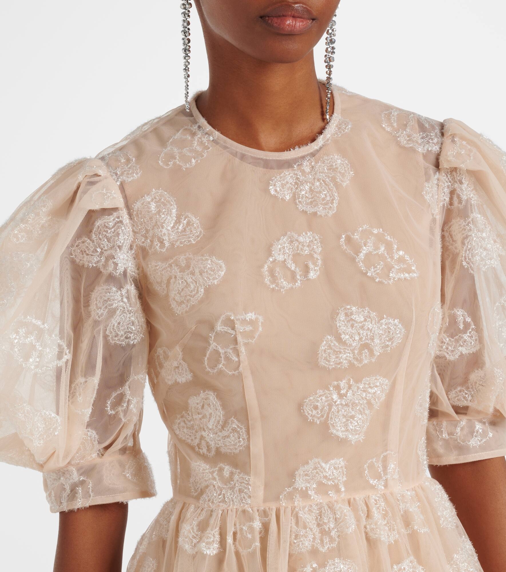 Embroidered midi dress - 4