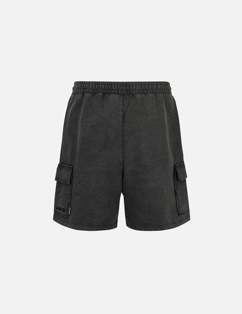 EVISU Seagull and Logo Embroidery Relax Fit Sun-Dried Finish Sweatshorts outlook