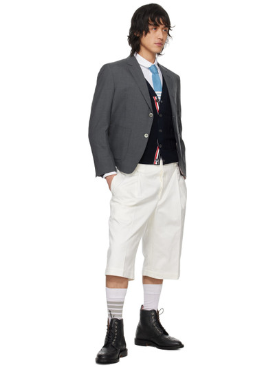 Thom Browne White Unconstructed Shorts outlook