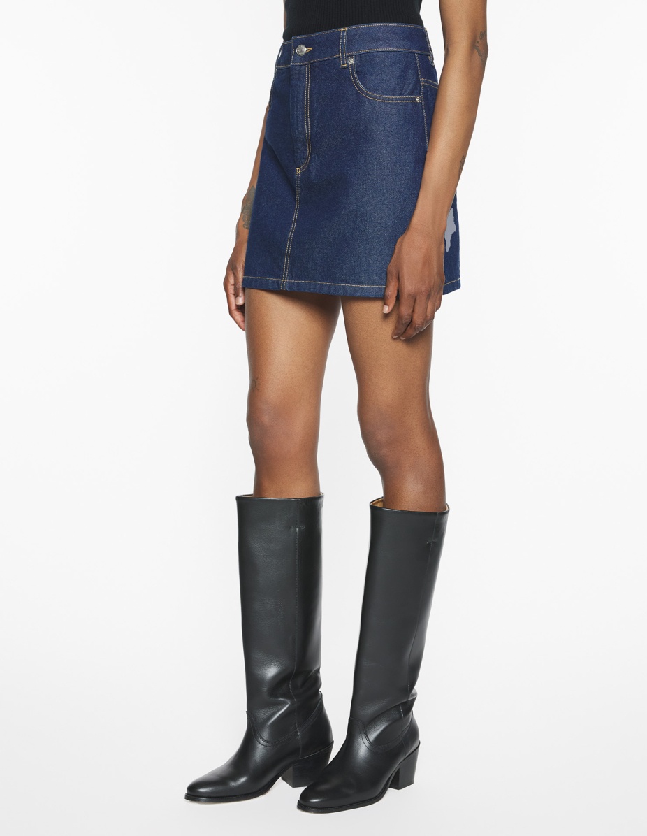 DENIM MINI SKIRT - 3