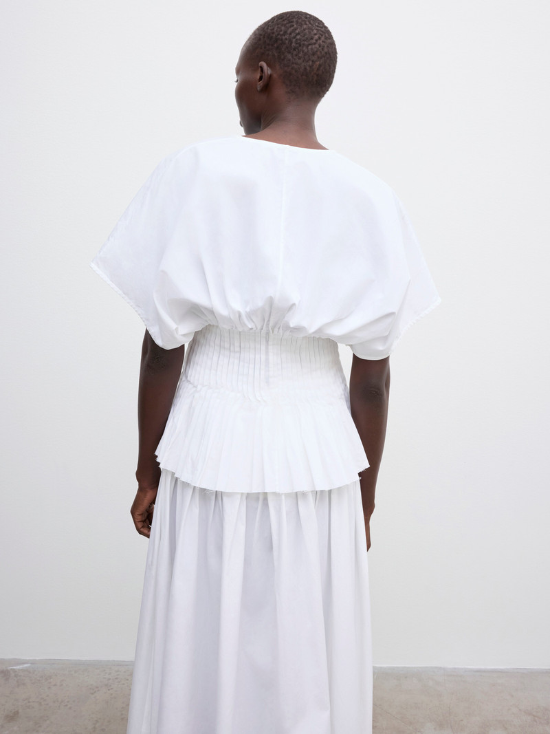 Poplin v-neck top 4