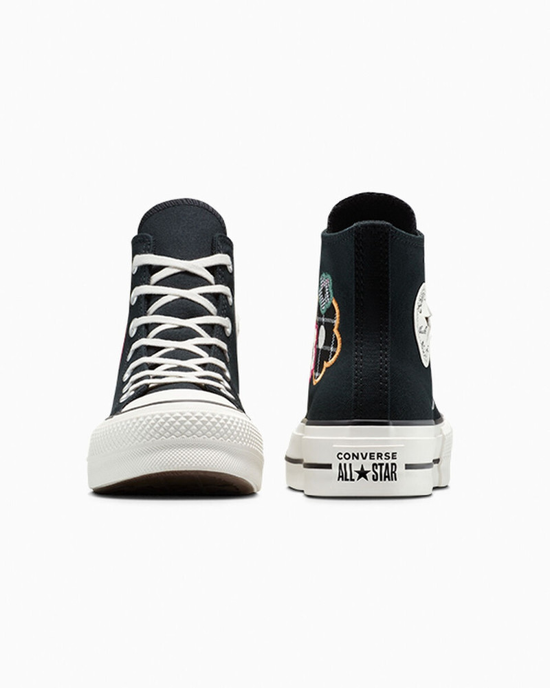 Chuck Taylor 모든 스타 리프트 플랫폼 꽃 패치 워크 7