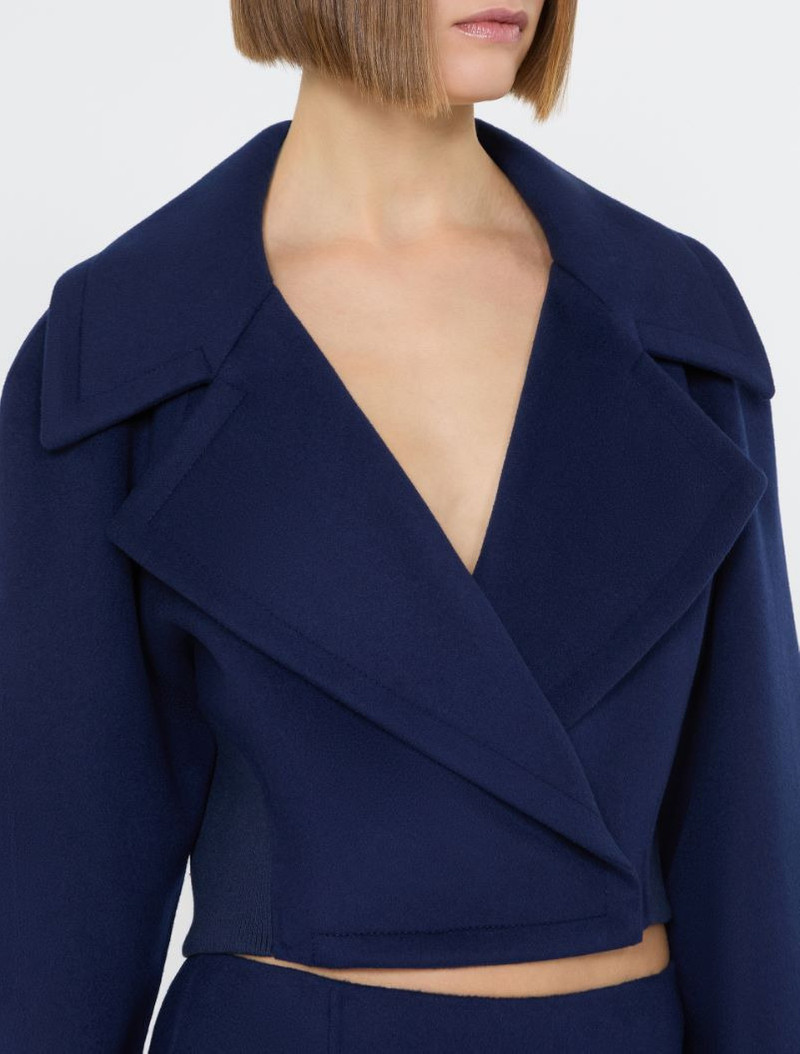 Short pure wool outerwear - ultramarine 6