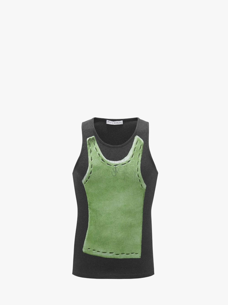 CLAY TROMPE L'OEIL PRINTED TANK TOP 1