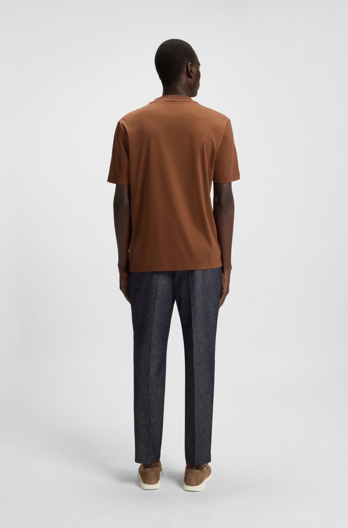 REGULAR-FIT T-SHIRT IN COTTON WITH MONOGRAM PRINT - 5