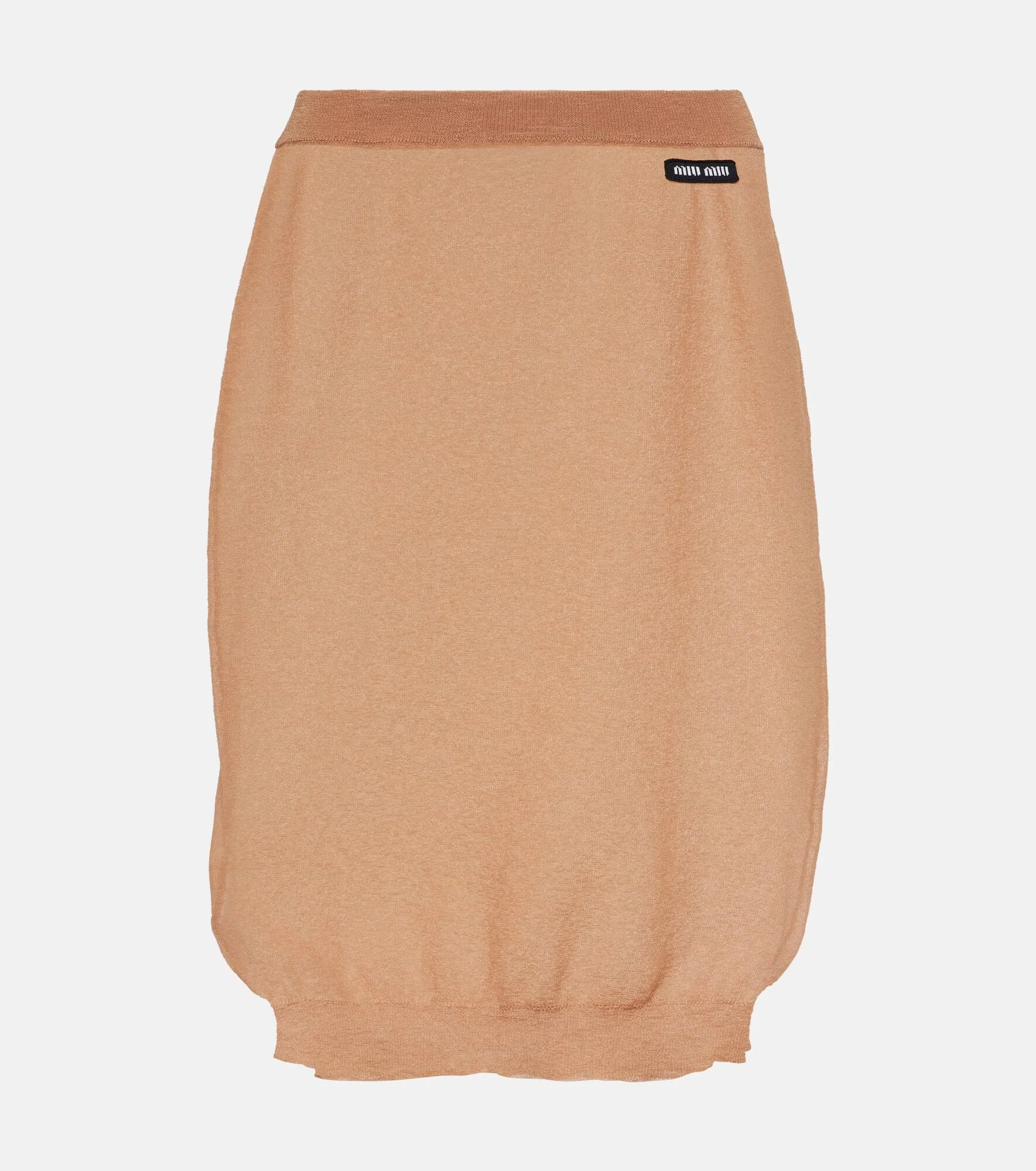Logo knitted midi skirt - 1