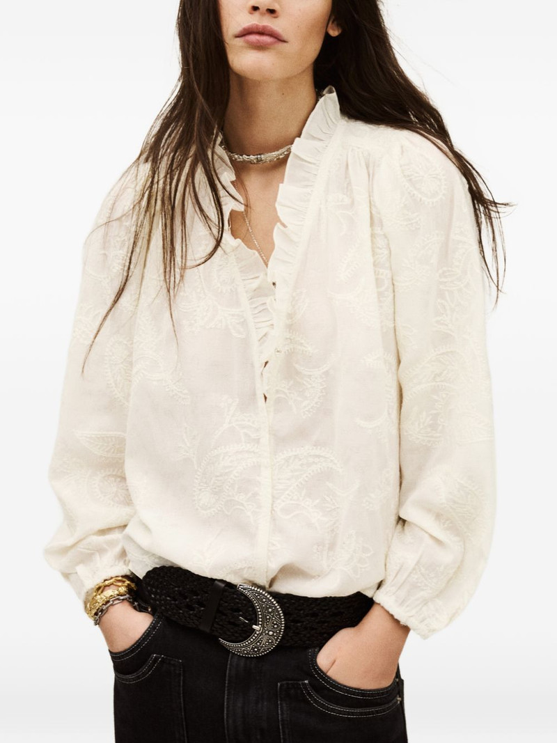 Petty ruffled embroidered blouse 3