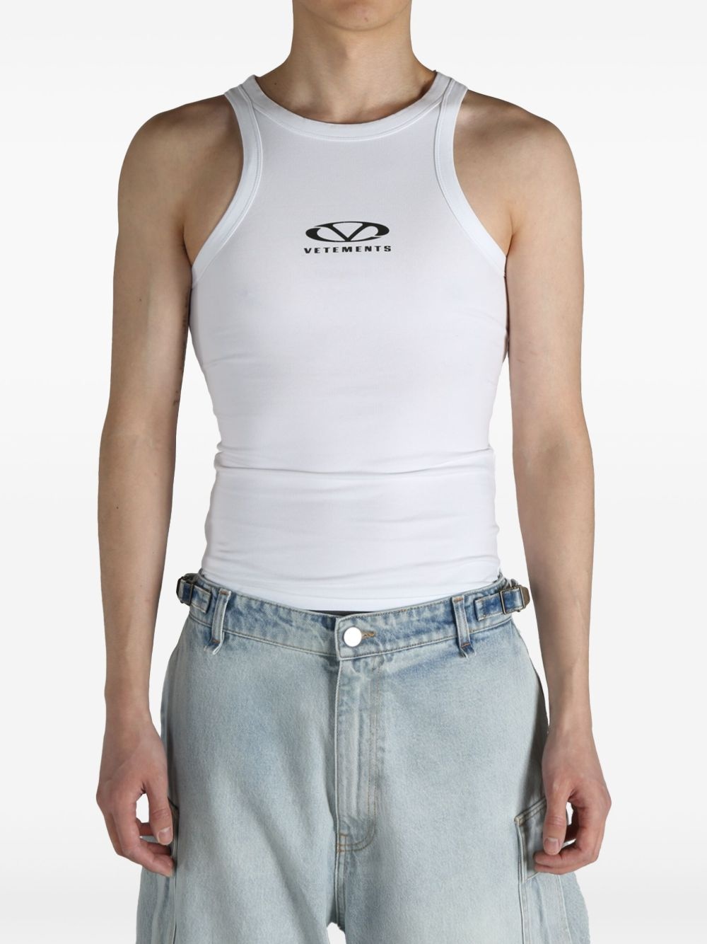 oval-logo tank top - 3