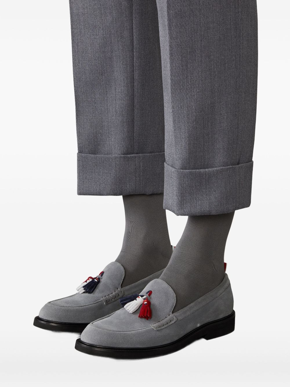 grosgrain loop tab loafers - 5
