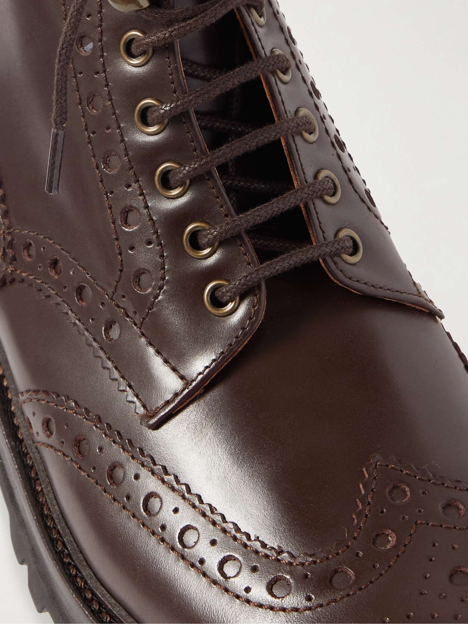 Fred Leather Brogue Boots - 6