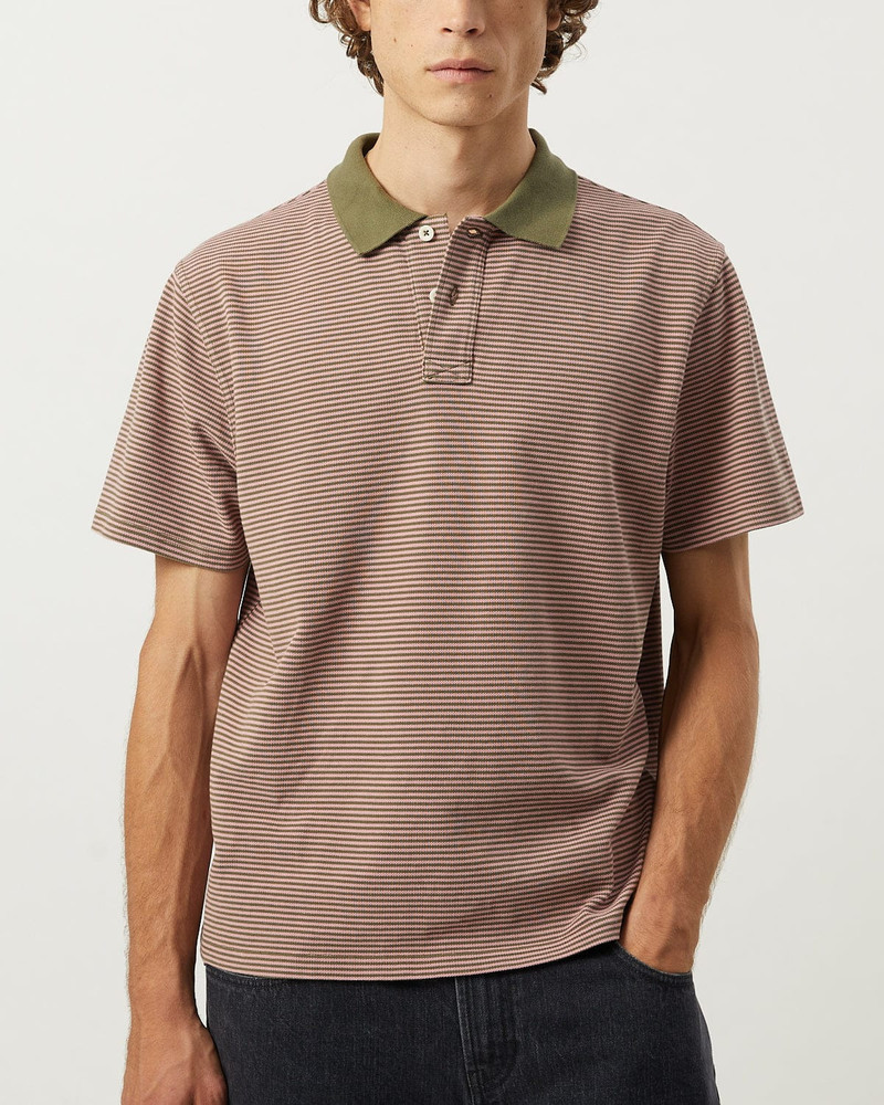 Corridor STRIPE PIQUE POLO - PINK outlook
