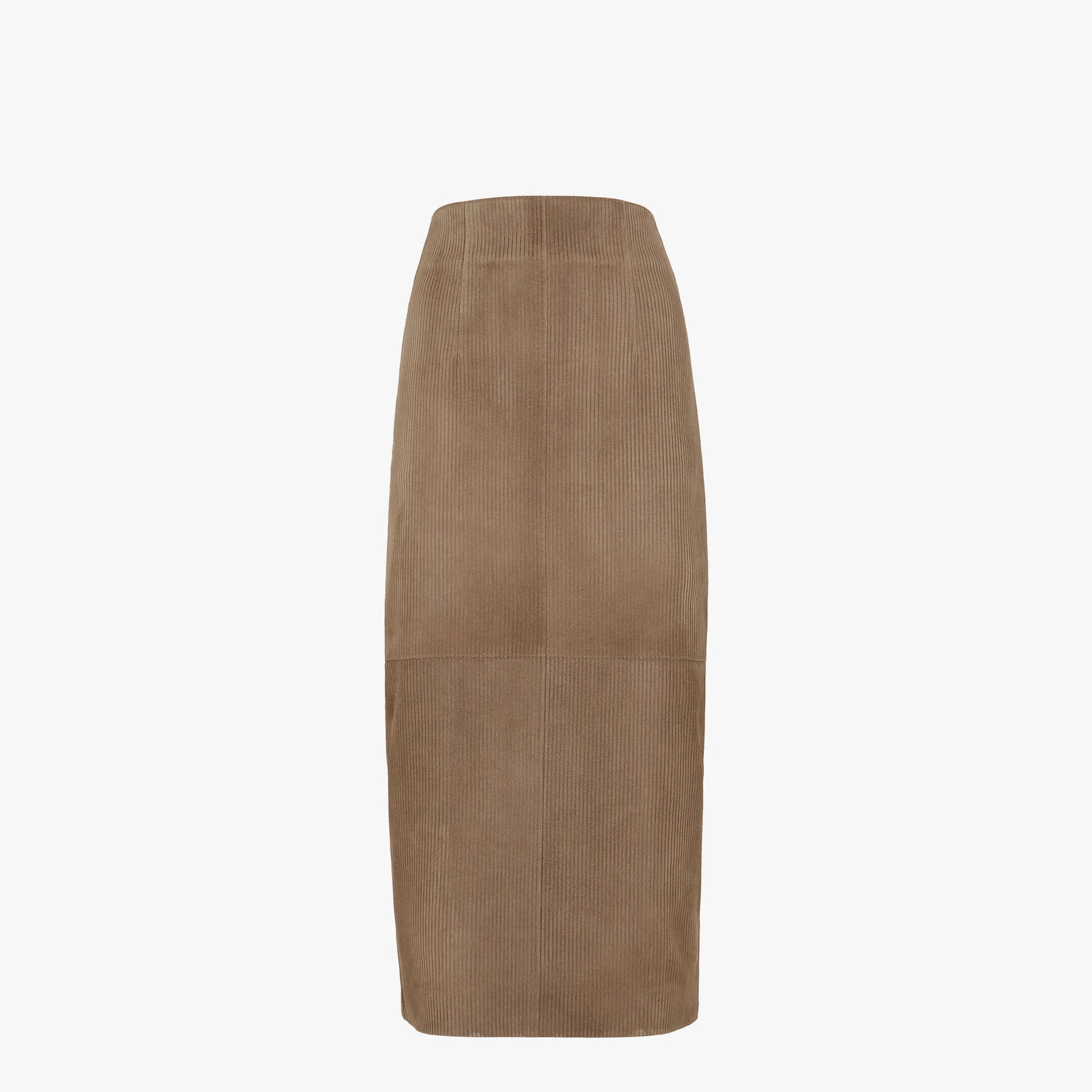 Brown suede skirt - 1