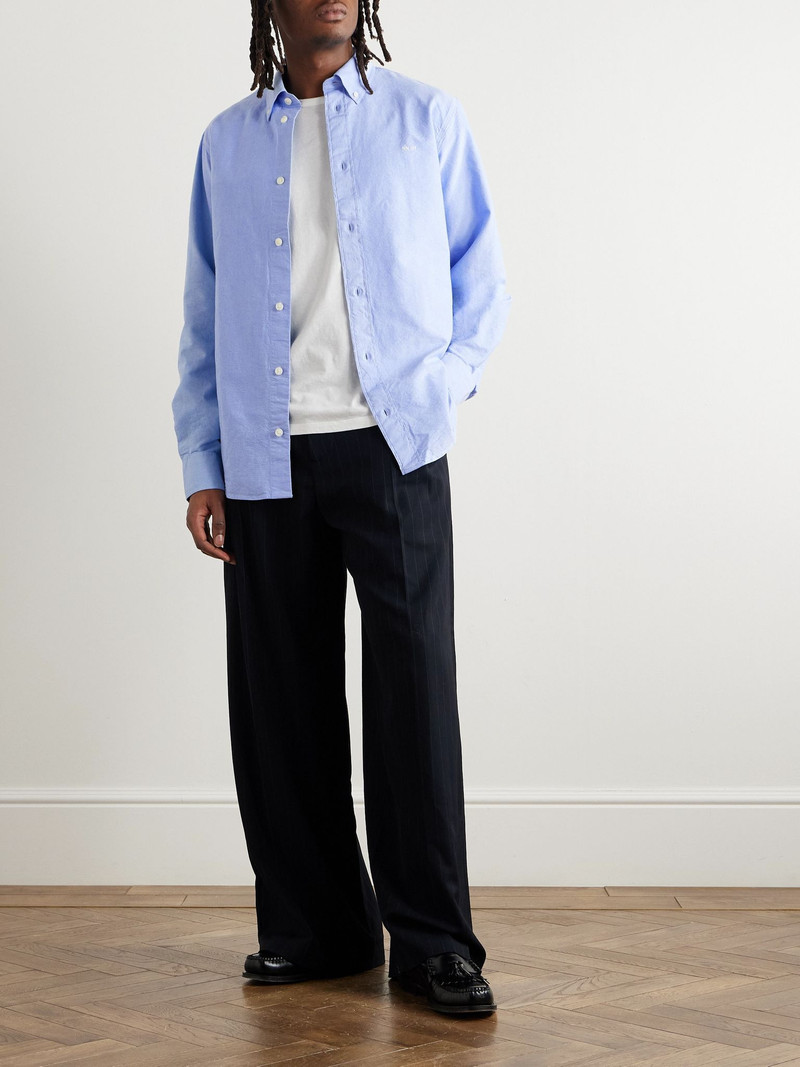 NN07 Colby 5910 Button-Down Collar Organic Cotton Oxford Shirt Blue outlook