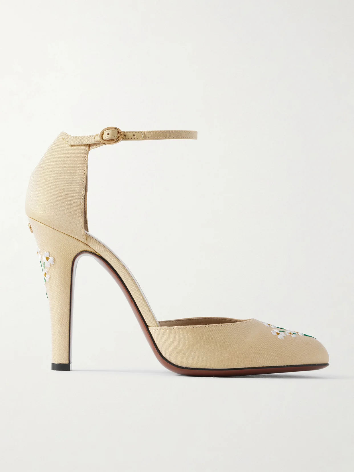Dolly 105 Embroidered Shantung Pumps - 1