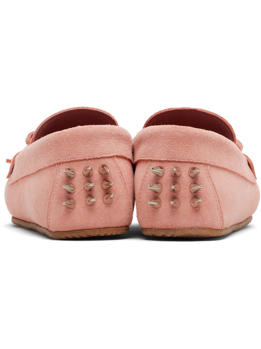 SSENSE Exclusive Pink Spike Loafers - 2