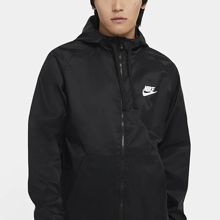 Nike Back Large Logo Zipper hooded track Jacket Black CZ8677-010 - 4