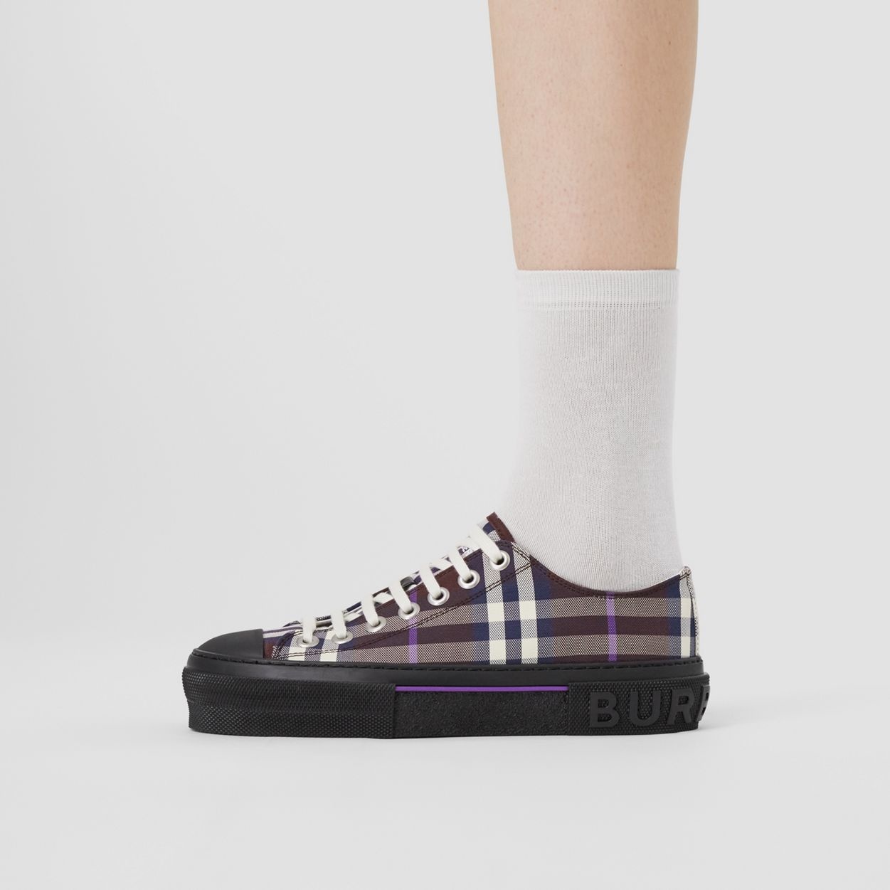 Check Cotton Sneakers - 3