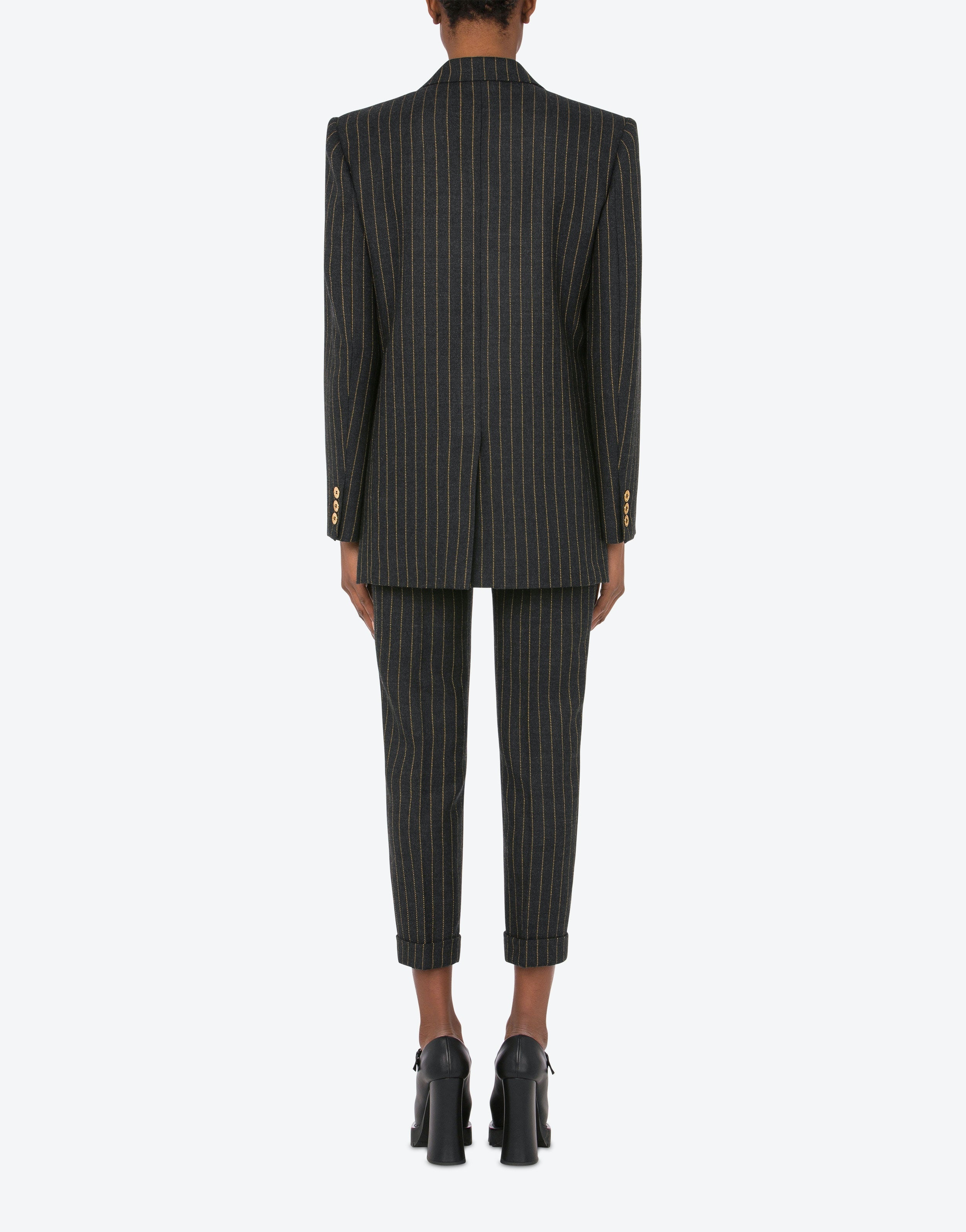 PINSTRIPE OVERSIZED WOOL JACKET - 3