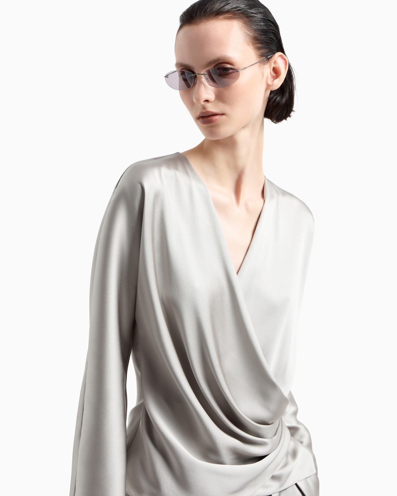 SHIRT IN DOUBLE-SIDED SILK SATIN - 6