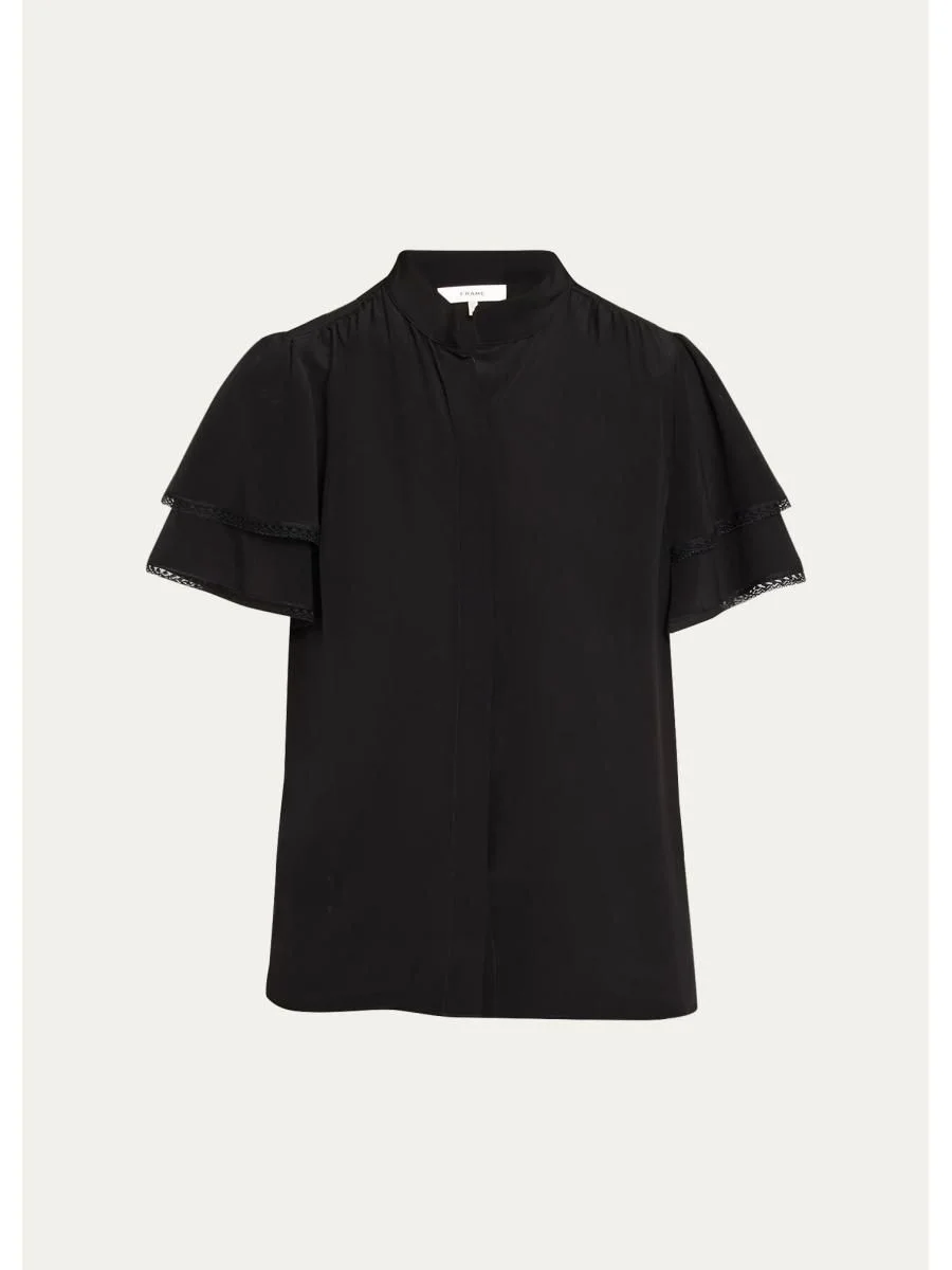Arcadia Silk Short-Sleeve Top - 1