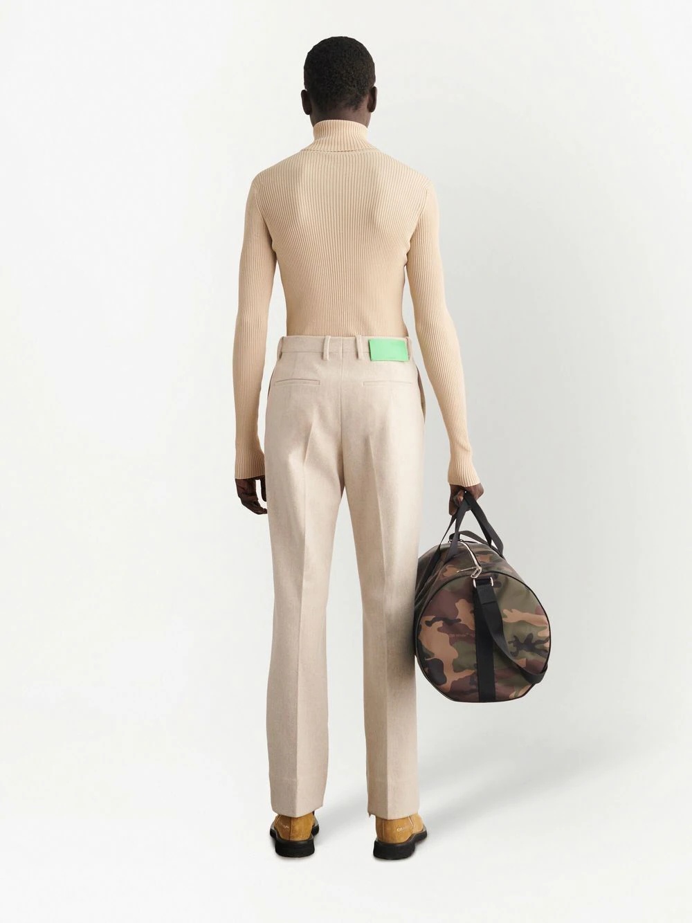 logo-tag slim-cut trousers - 4