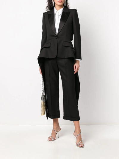 Alexander McQueen single-breasted drape blazer outlook