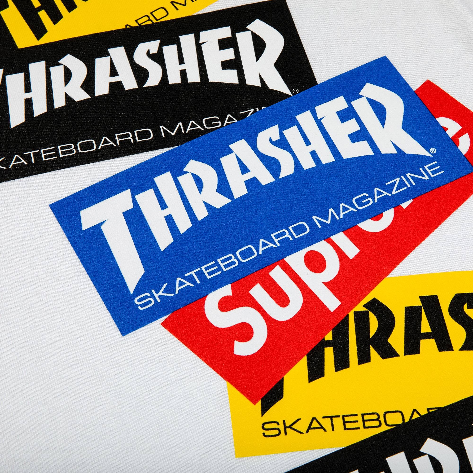 Supreme x Thrasher Multi Logo Long-Sleeve Tee 'White' - 2