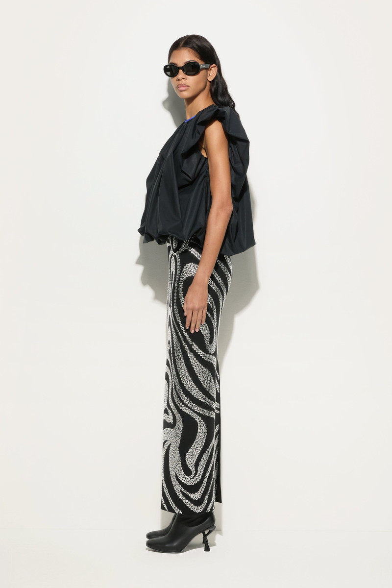 HIGH WAIST EMBROIDERED SKIRT 3