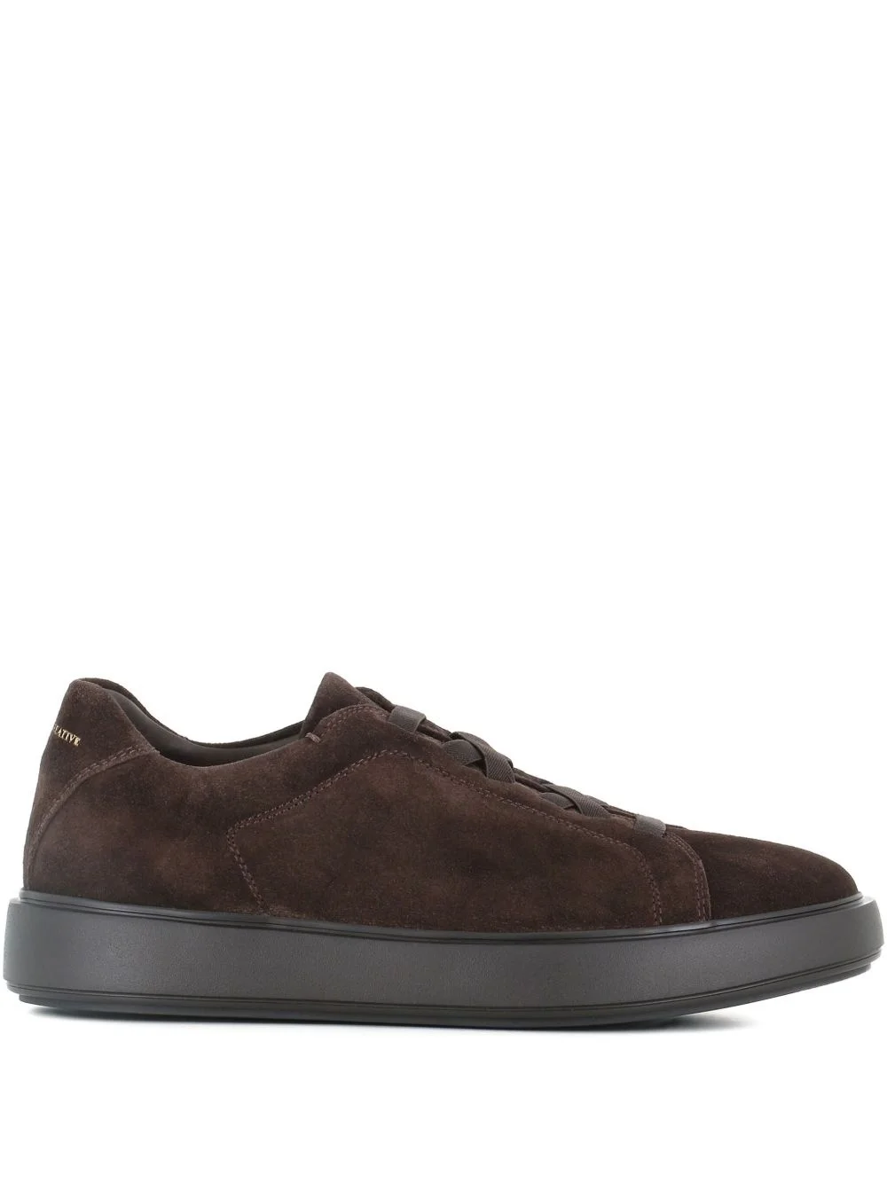 suede lace-up sneakers - 1
