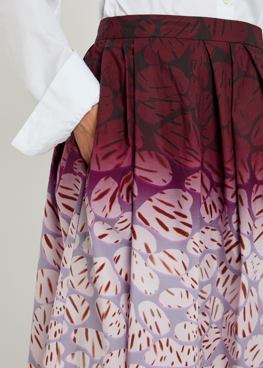 Dries Van Noten Soni Bis Printed Cotton-poplin Midi Skirt - 5