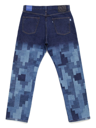 Marcelo Burlon County Of Milan x Levi's logo-print straight-leg jeans outlook