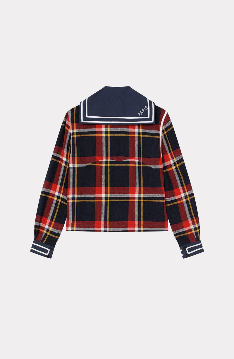 KENZO 'KENZO Sailor' checked shirt jacket outlook
