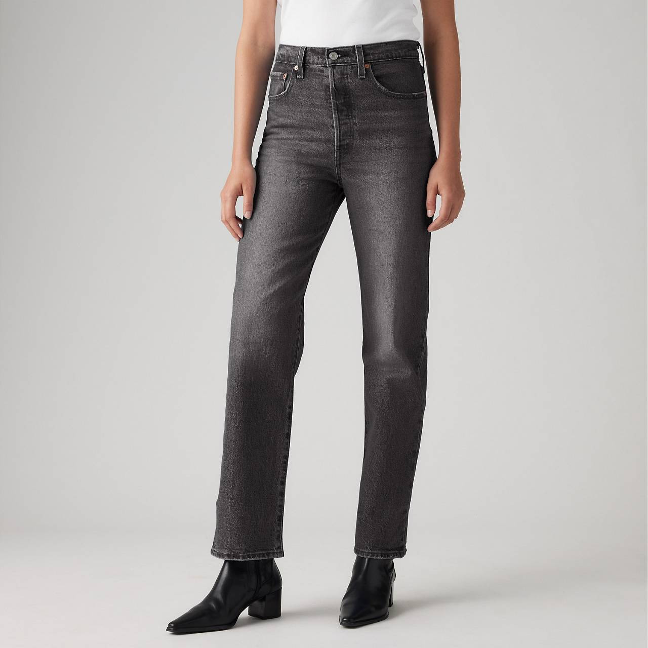 RIBCAGE STRAIGHT ANKLE WOMEN'S JEANS - 4