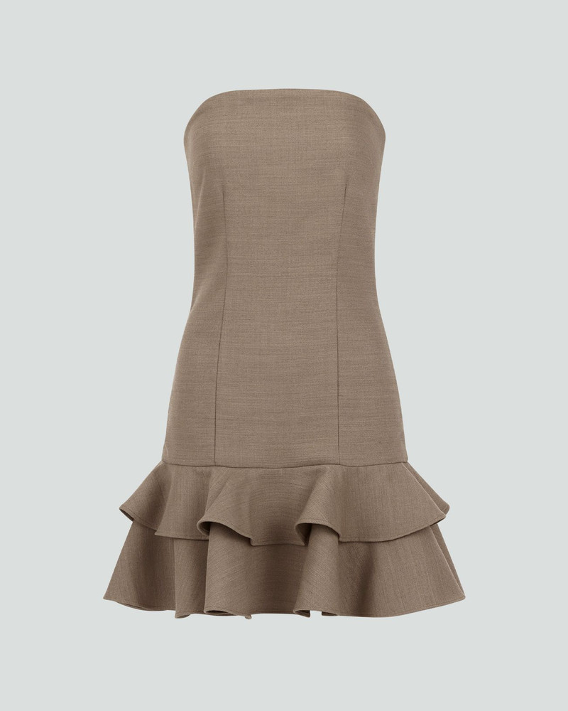 KETTLE CUT MINI DRESS HAZELNUT 4