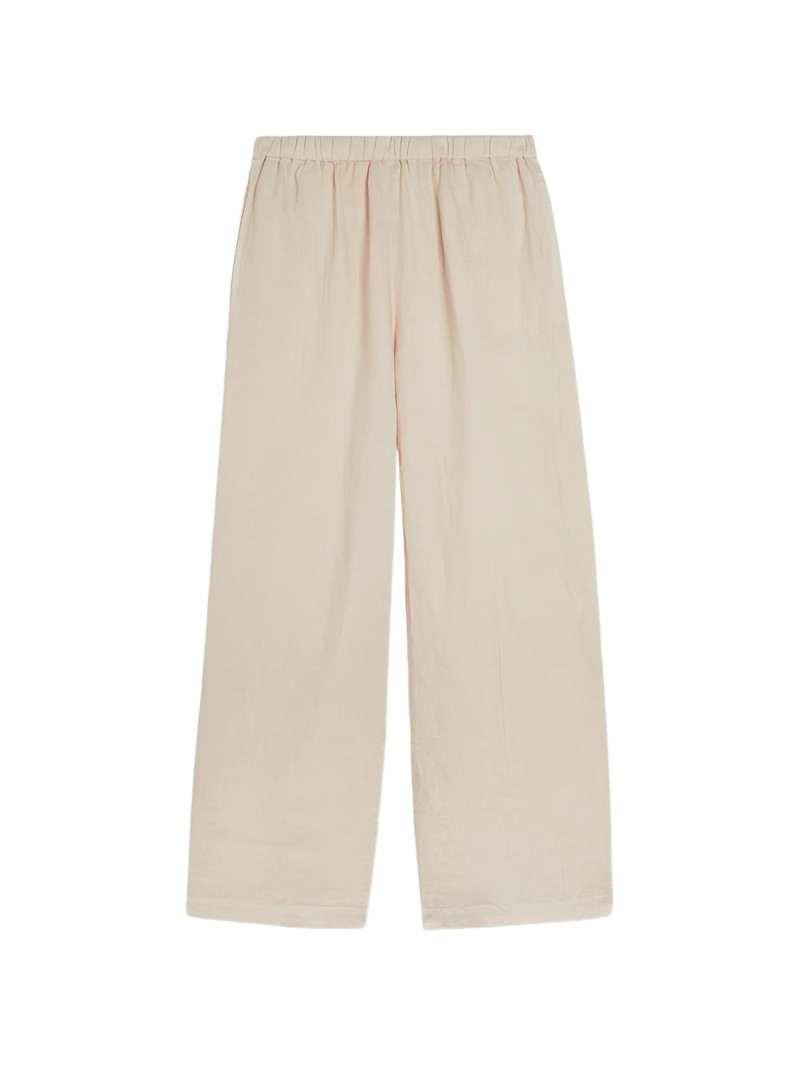 elasticated linen trousers 1