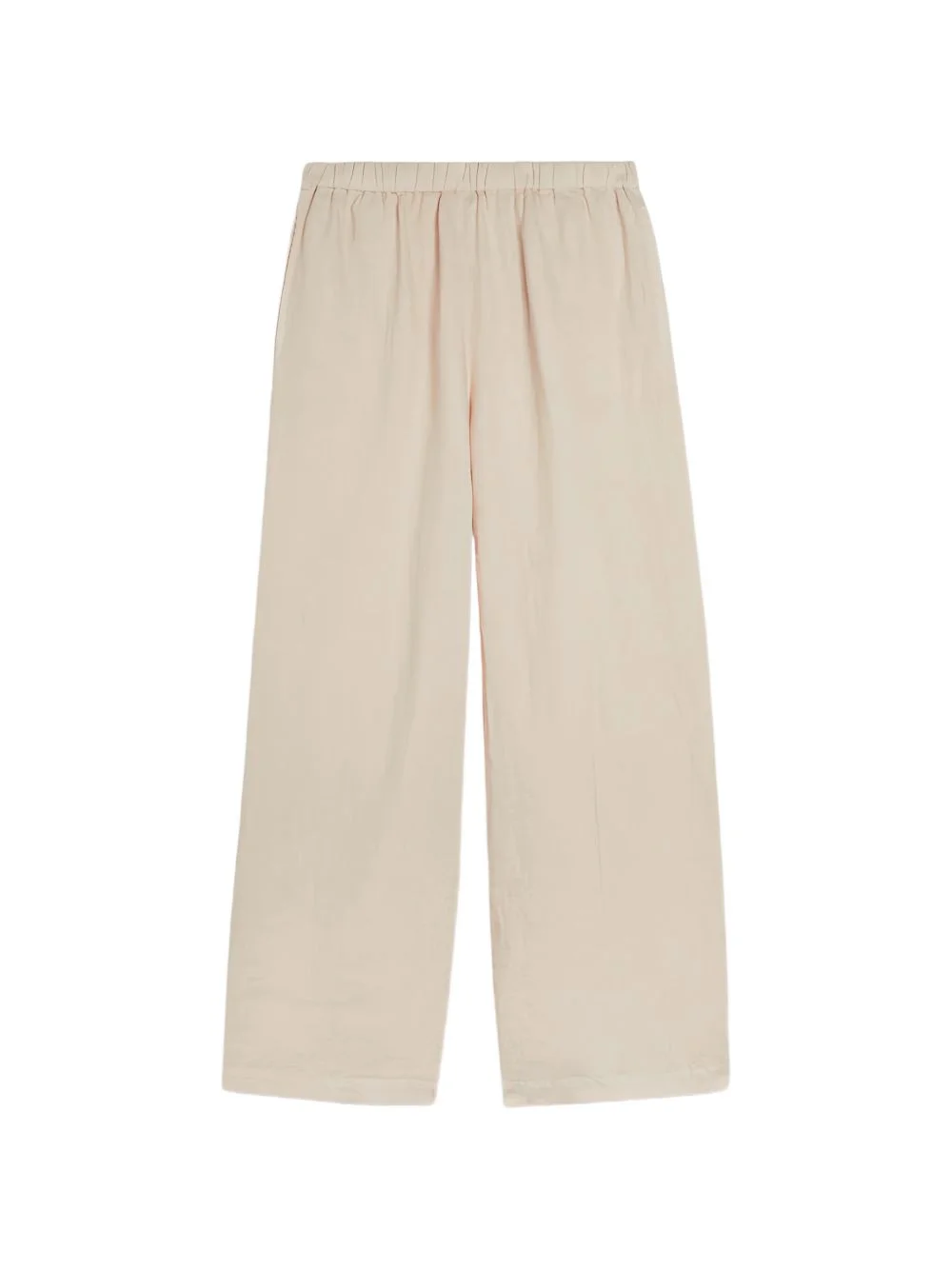 elasticated linen trousers - 1